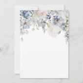 私が行う前に何か青いフローラブライダルシャワー 招待状 (裏面)