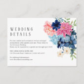 私が行う前に何か青いフローラ結婚。 エンクロージャーカード (正面)