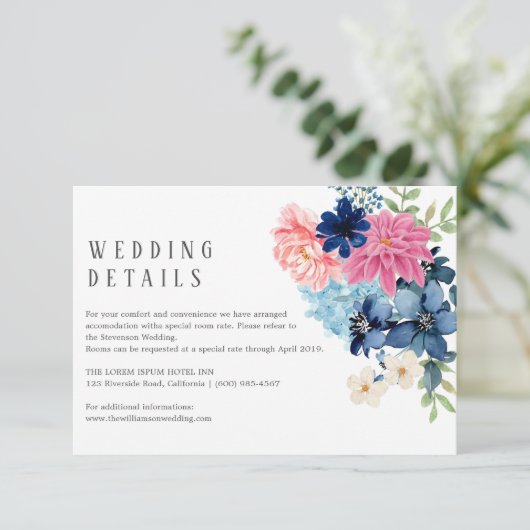 私が行う前に何か青いフローラ結婚。 エンクロージャーカード (スタンド正面)