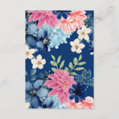 私が行う前に何か青いフローラ結婚。 エンクロージャーカード (裏面)