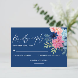 私が行う前に何か青いフローラ結婚。 出欠カード