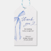 私が行う前に何か青いブライダルありがとうラベル ギフトタグ (正面)