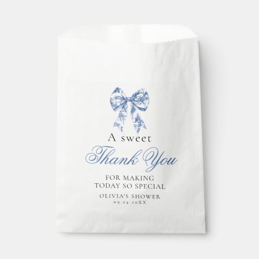 私が行う前に何か青いブライダルありがとう好意 フェイバーバッグ (正面)
