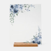 私が行う前に何か青いブライダルシャワー歓迎 アクリルサイン (正面)