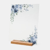 私が行う前に何か青いブライダルシャワー歓迎 アクリルサイン (傾斜)