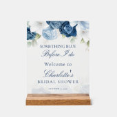 私が行う前に何か青いブライダルシャワー歓迎 アクリルサイン (正面)