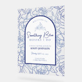 私が行う前に何か青いブライダルシャワー歓迎 アクリルサイン (傾斜)