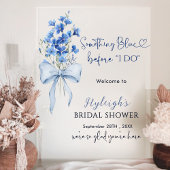 私が行う前に何か青いブライダルシャワー歓迎 アクリルサイン