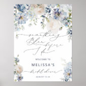 私が行う前に何か青いブライダルシャワー歓迎 ポスター (正面)