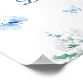 私が行う前に何か青いブライダルシャワー歓迎 ポスター (角)