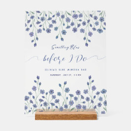 私が行う前に何か青いブライダルシャワー霜 アクリルサイン