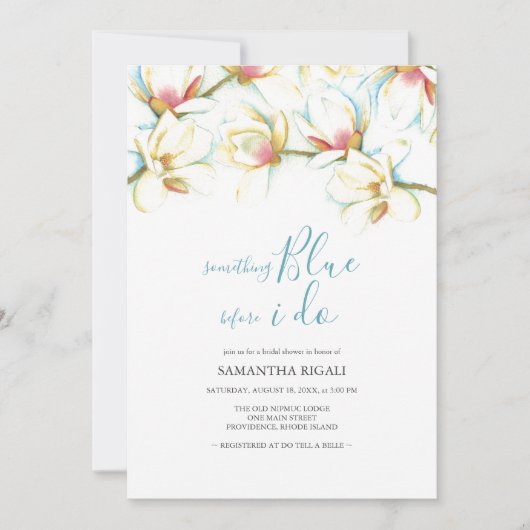 私が行う前に何か青いブライダルシャワー (正面)