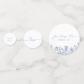 私が行う前に何か青いブライダルシャワー コンフェッティ (正面)