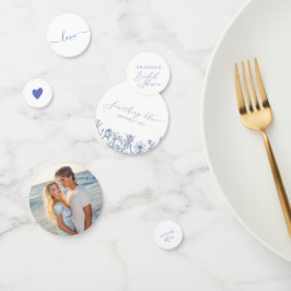 私が行う前に何か青いブライダルシャワー コンフェッティ