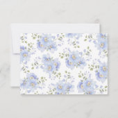 私が行う前に何か青いブライダルシャワー サンキューカード (裏面)