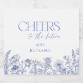 私が行う前に何か青いブライダルシャワー スパークリングワインラベル (シングルラベル)