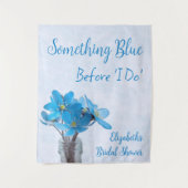 私が行う前に何か青いブライダルシャワー タペストリー (正面)