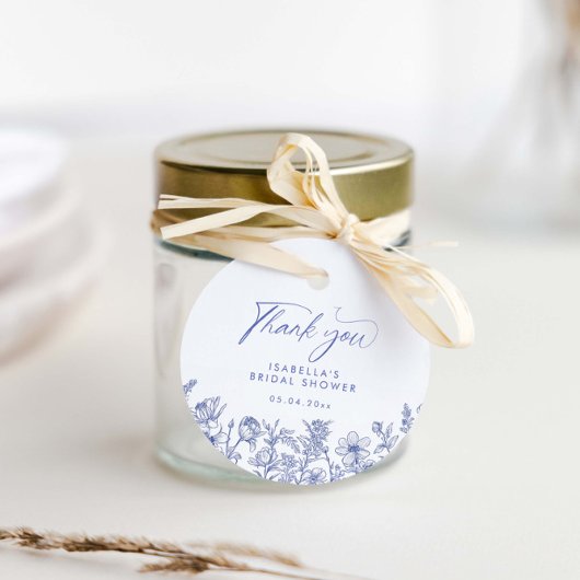 私が行う前に何か青いブライダルシャワー フェイバータグ