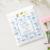 私が行う前に何か青いブライダルシャワー フェイバーバッグ (封をした状態)