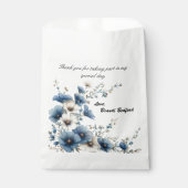 私が行う前に何か青いブライダルシャワー フェイバーバッグ (正面)