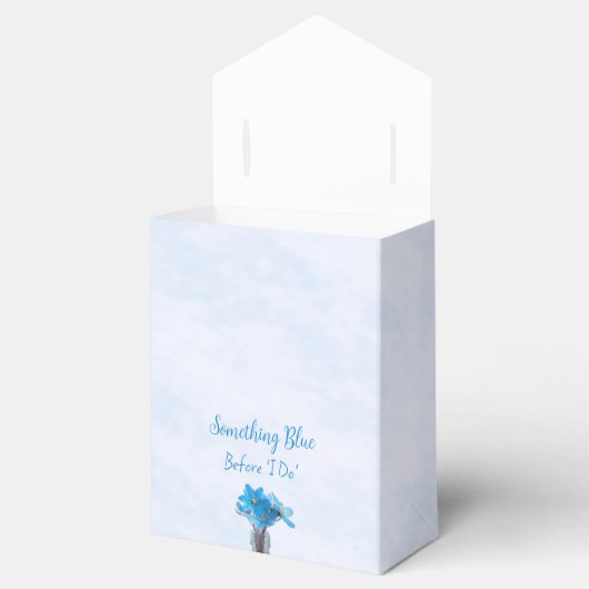 私が行う前に何か青いブライダルシャワー フェイバーボックス (オープン)