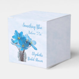 私が行う前に何か青いブライダルシャワー フェイバーボックス