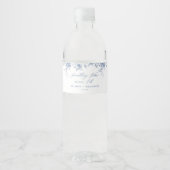 私が行う前に何か青いブライダルシャワー ペットボトルラベル (正面)