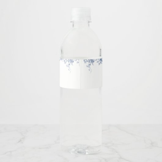 私が行う前に何か青いブライダルシャワー ペットボトルラベル (裏面)