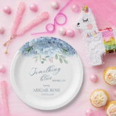 私が行う前に何か青いブライダルシャワー ペーパープレート (パーティー)