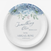 私が行う前に何か青いブライダルシャワー ペーパープレート (正面)