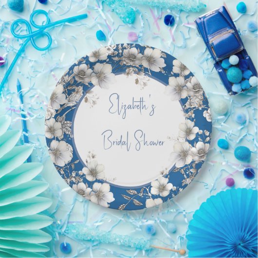 私が行う前に何か青いブライダルシャワー ペーパープレート (パーティー)