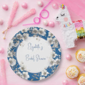 私が行う前に何か青いブライダルシャワー ペーパープレート (パーティー)