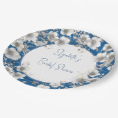 私が行う前に何か青いブライダルシャワー ペーパープレート (アングル)