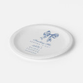 私が行う前に何か青いブライダルシャワー ペーパープレート (アングル)