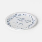 私が行う前に何か青いブライダルシャワー ペーパープレート (アングル)