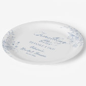 私が行う前に何か青いブライダルシャワー ペーパープレート (アングル)