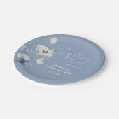 私が行う前に何か青いブライダルシャワー ペーパープレート (アングル)