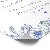 私が行う前に何か青いブライダルシャワー ポスター (角)