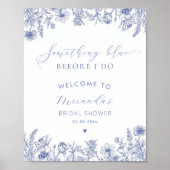 私が行う前に何か青いブライダルシャワー ポスター (正面)