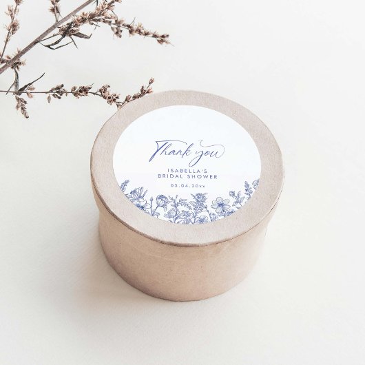 私が行う前に何か青いブライダルシャワー ラウンドシール