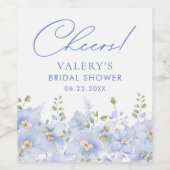 私が行う前に何か青いブライダルシャワー ワインラベル (シングルラベル)