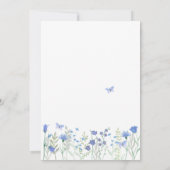 私が行う前に何か青いブライダルシャワー 招待状 (裏面)