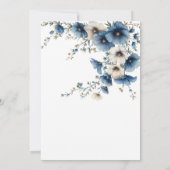 私が行う前に何か青いブライダルシャワー 招待状 (裏面)