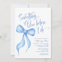 私が行う前に何か青いブライダルシャワー 招待状