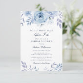 私が行う前に何か青いブライダルシャワー 招待状 (スタンド正面)