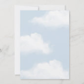 私が行う前に何か青いブライダルシャワー 招待状 (裏面)