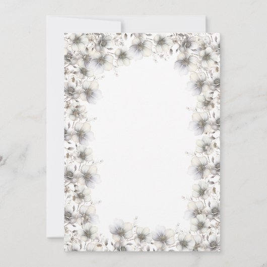 私が行う前に何か青いブライダルシャワー 招待状 (裏面)