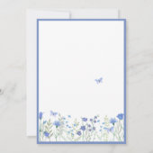 私が行う前に何か青いブライダルシャワー 招待状 (裏面)