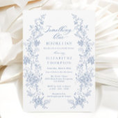 私が行う前に何か青いブライダルシャワー 招待状