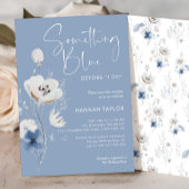 私が行う前に何か青いブライダルシャワー 招待状